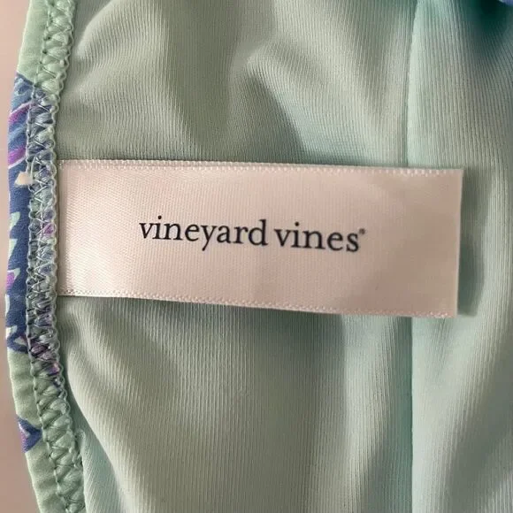 Vineyard Vines Tang Fish Blue One Piece Swimsuit size Small